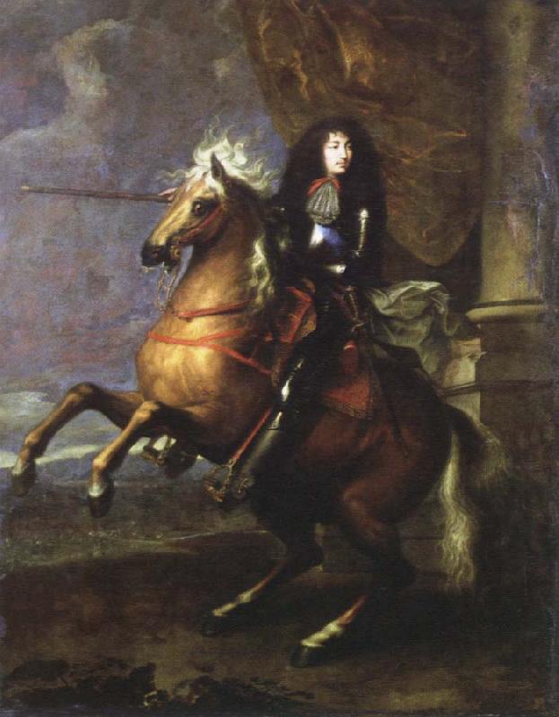 Charles Lebrun equestrian portrait of louis xlv Sweden oil painting art